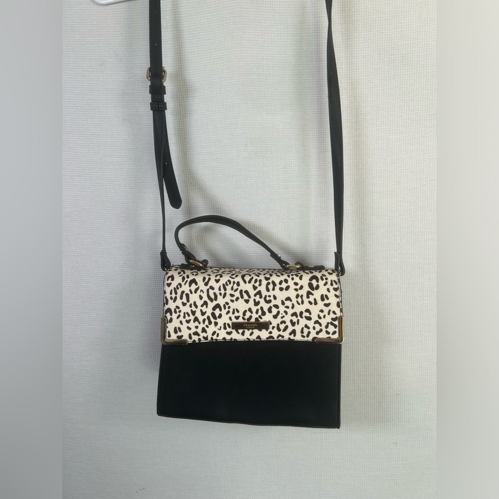 Dune London leopard long strap purse